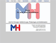 Tablet Screenshot of praxis-mhirschhaeuser.de